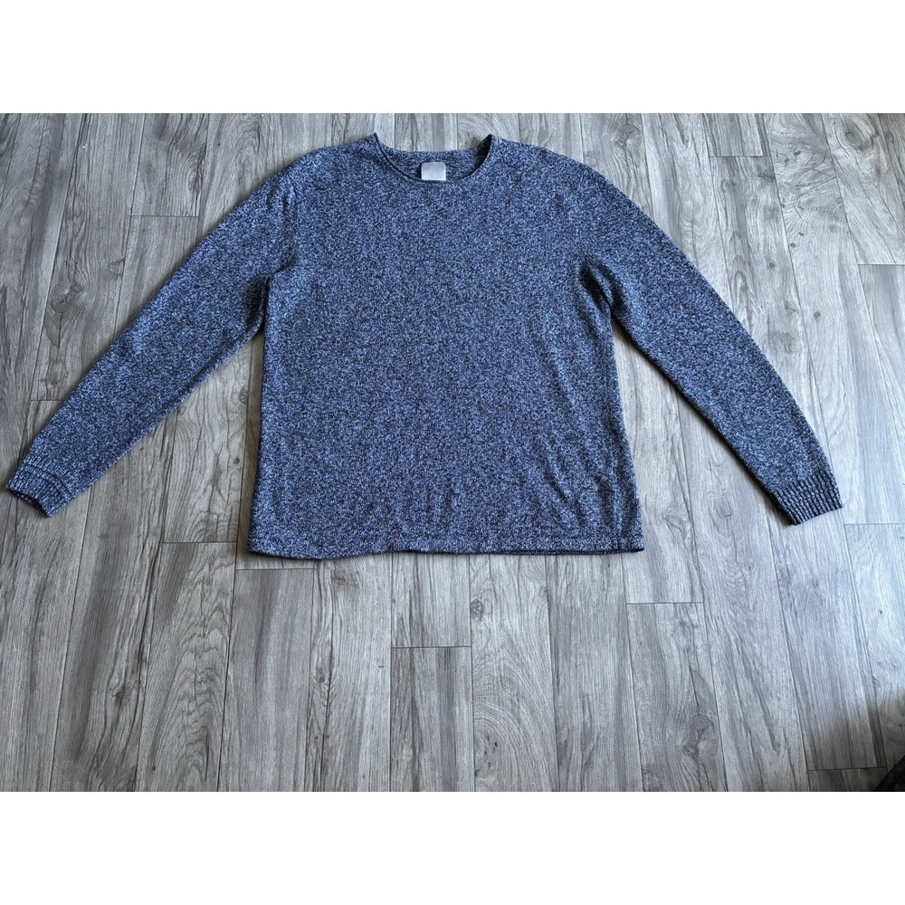A-Frame Men's Knit Sweater Blue Crewneck Pullover Size L Casual Soft Heather - Picture 11 of 13